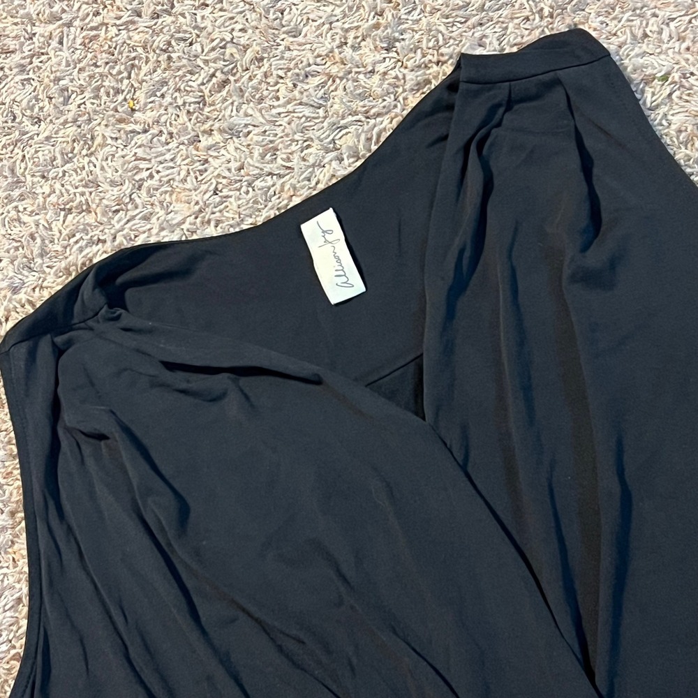 Allison Joy Black Surplice Sleeveless Blouse Modal Blend Top XL 3149TP